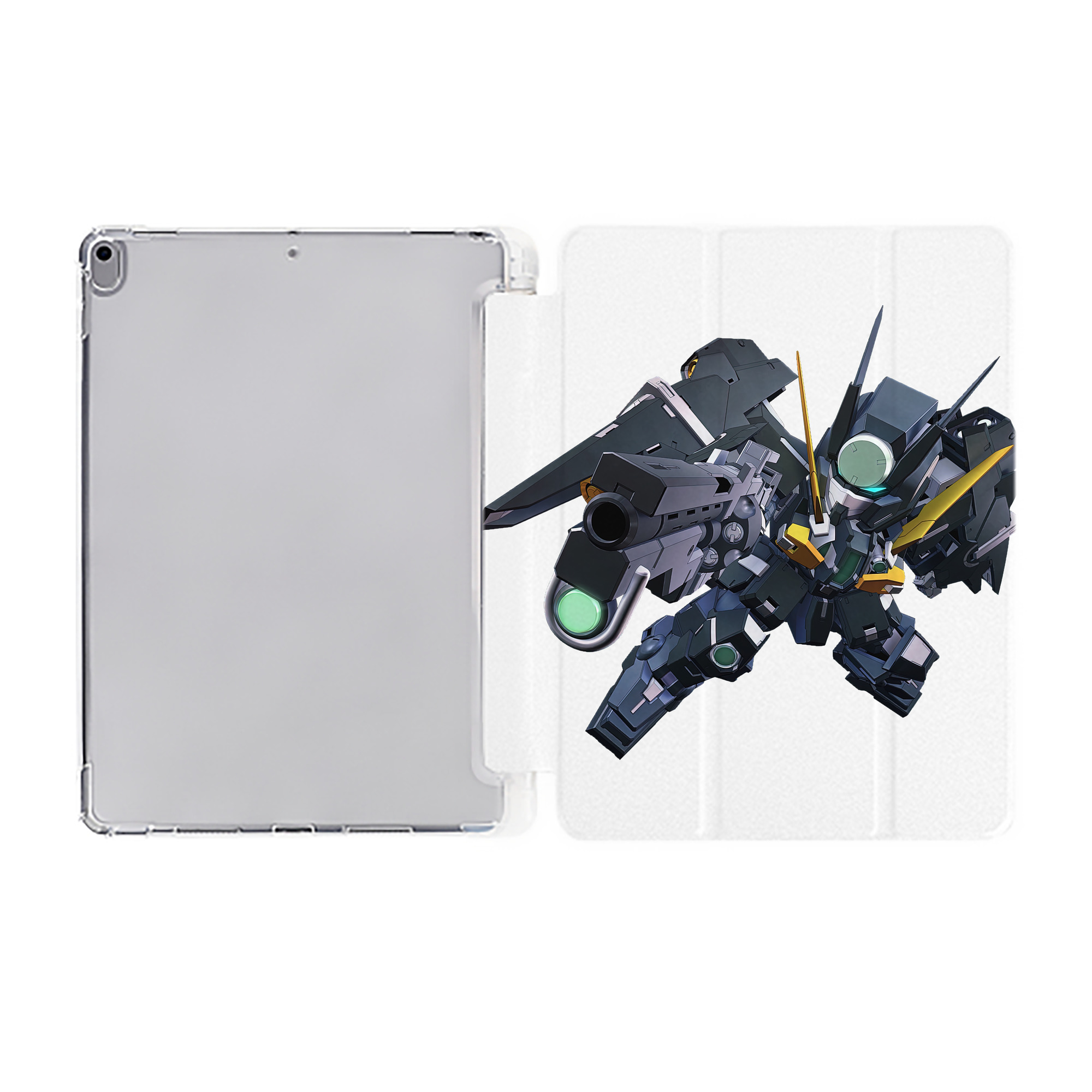 （画像用） 機動戦士ガンダム Mobile Suit Gundam IPad ケース ペン収納付き 三つ折りスタンド PUレザー×シリコン 対応機種9.5/10.5/10.9インチ